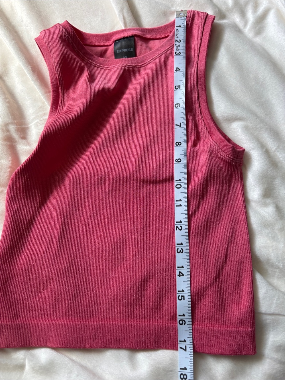 Express Coral pink Ribbed Tank - Picture 10 of 11